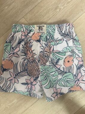 Kids Pineapple Tropical Swim Trunks
